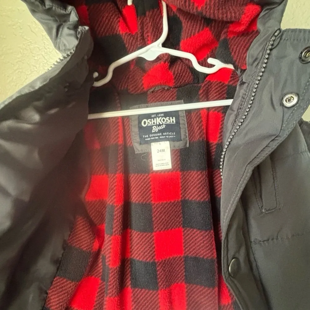 Osh Kosh Infant Winter Puffer Gray‎ Jacket 24 Months